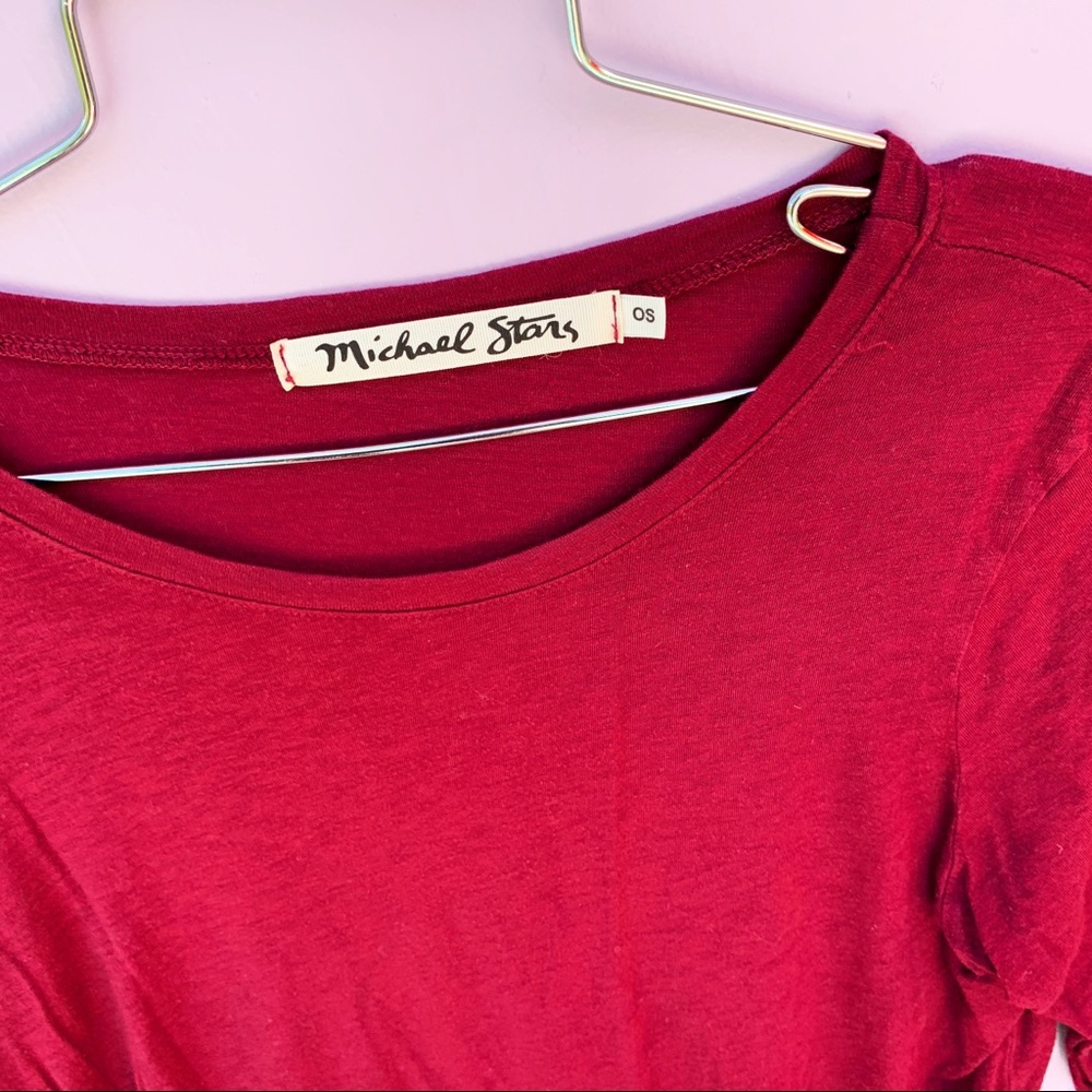 MICHAEL STARS high low long sleeve top OS anthro